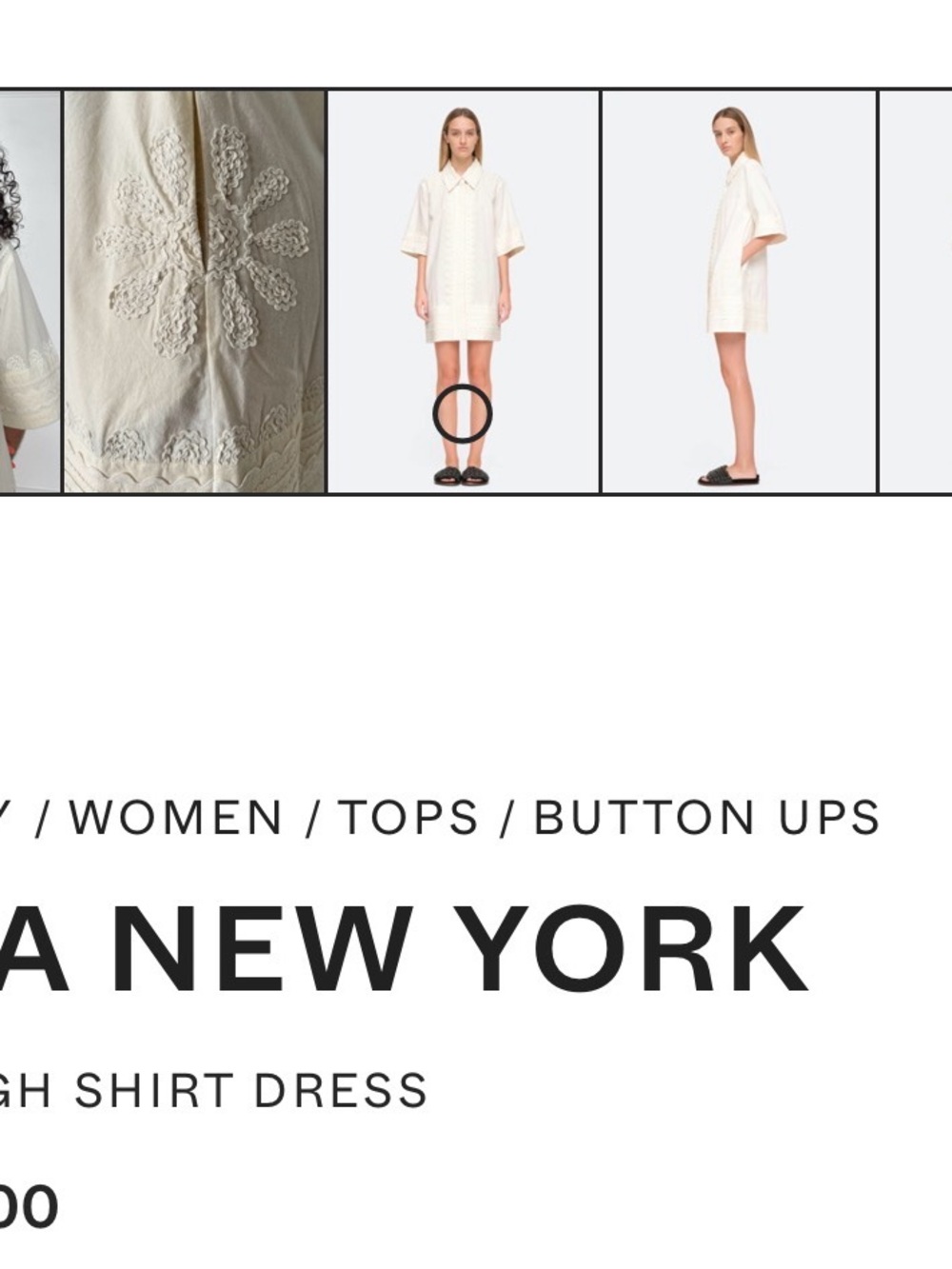 SEA New York Mini Shirt Dress - Picture 3 of 9